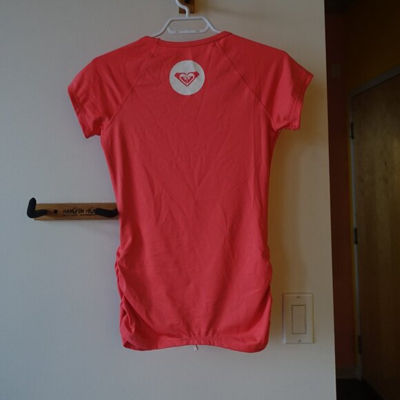 Roxy rashguard t-shirt tee swim swimwear peach short-sleeve S SM Small - Picture 10 of 10